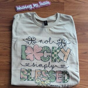 Not Lucky Simply Blessed womans Shirt